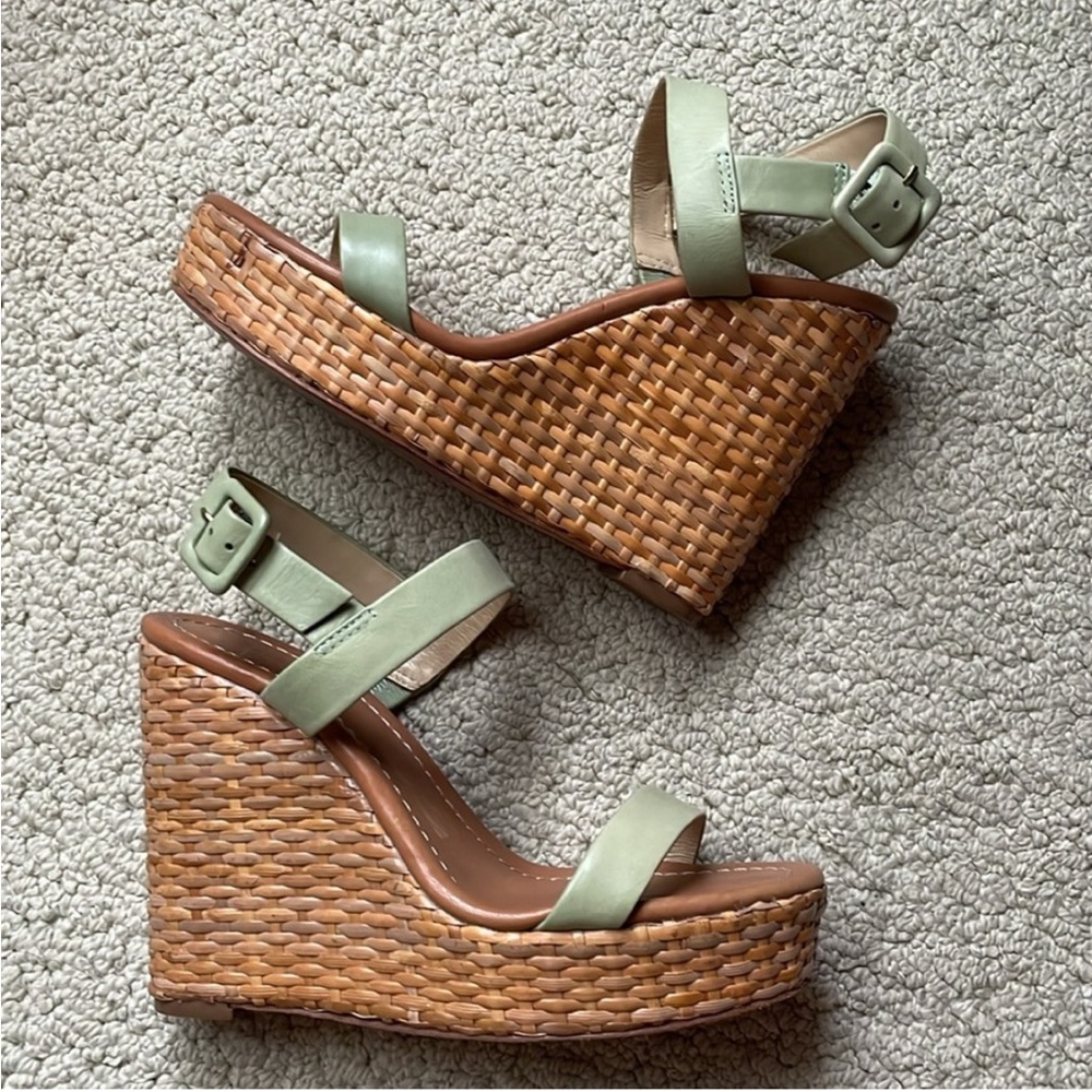 Kate Spade Green Wedge Sandals